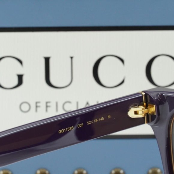 FINAL PRICE NEW GUCCI GG1133S 002 VIOLET BROWN SUNGLASSES - Picture 6 of 10